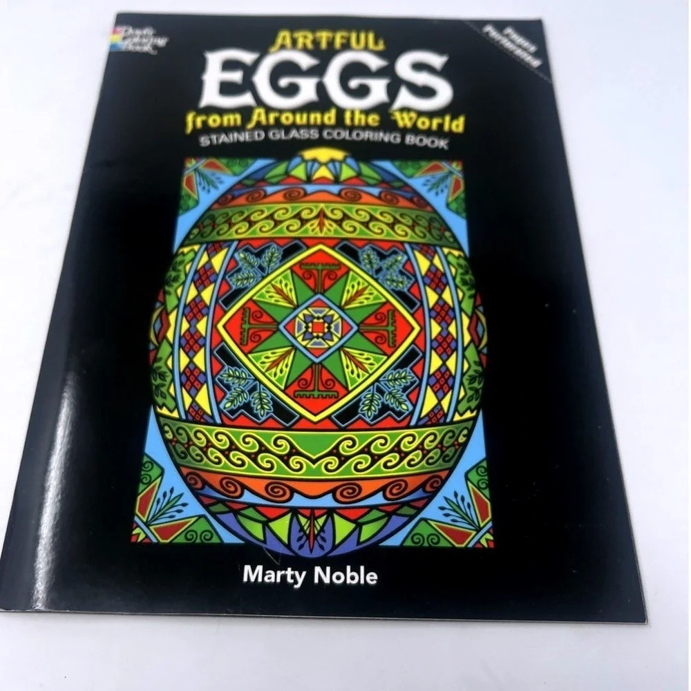 Artful Eggs from Around the World Stained Glass Coloring Book Marty Noble 2011